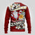 Tahiti Christmas Ugly Christmas Sweater Tiare Flowers and Pomarea Nigra with Polynesian Pattern LT03 - Polynesian Pride