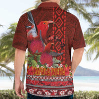 Hawaii KaʻUla Wena ʻIʻiwi Hawaiian Shirt With Tropical Plants and 'Ohi'a lehua Kakau Art Tattoo