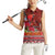 Hawaii KaʻUla Wena ʻIʻiwi Women Sleeveless Polo Shirt With Tropical Plants and 'Ohi'a lehua Kakau Art Tattoo