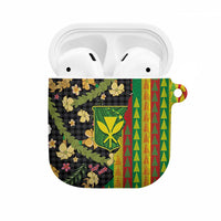 Hawaiian Tropical Plants Lei AirPods Case Kanaka Maoli Tribal with Palaka Motifs - Polynesian Pride