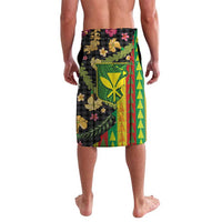 Hawaiian Tropical Plants Lei Lavalava Kanaka Maoli Tribal with Palaka Motifs - Polynesian Pride