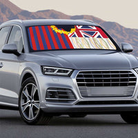 Hawaiian Tropical Plants Lei Auto Sun Shade National Flag Style - Polynesian Pride