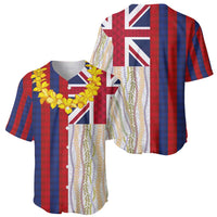 Hawaiian Tropical Plants Lei Baseball Jersey National Flag Style - Polynesian Pride
