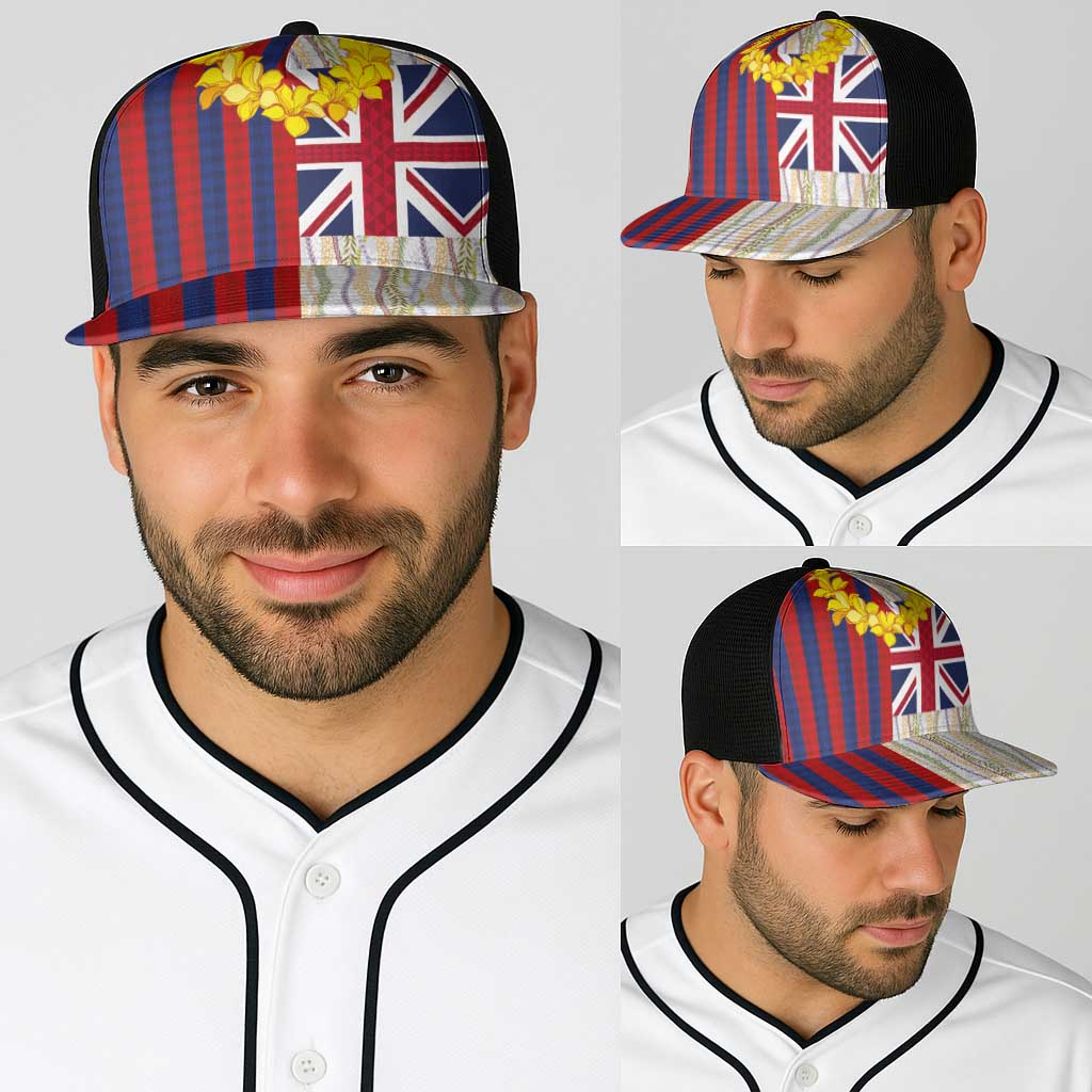 Hawaiian Tropical Plants Lei Baseball Net Cap National Flag Style - Polynesian Pride