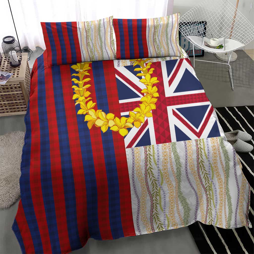 Hawaiian Tropical Plants Lei Bedding Set National Flag Style - Polynesian Pride