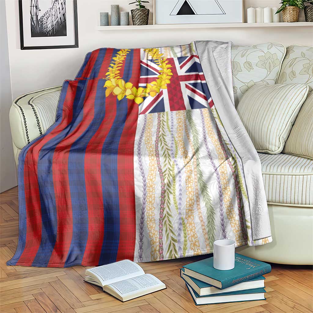 Hawaiian Tropical Plants Lei Blanket National Flag Style - Polynesian Pride