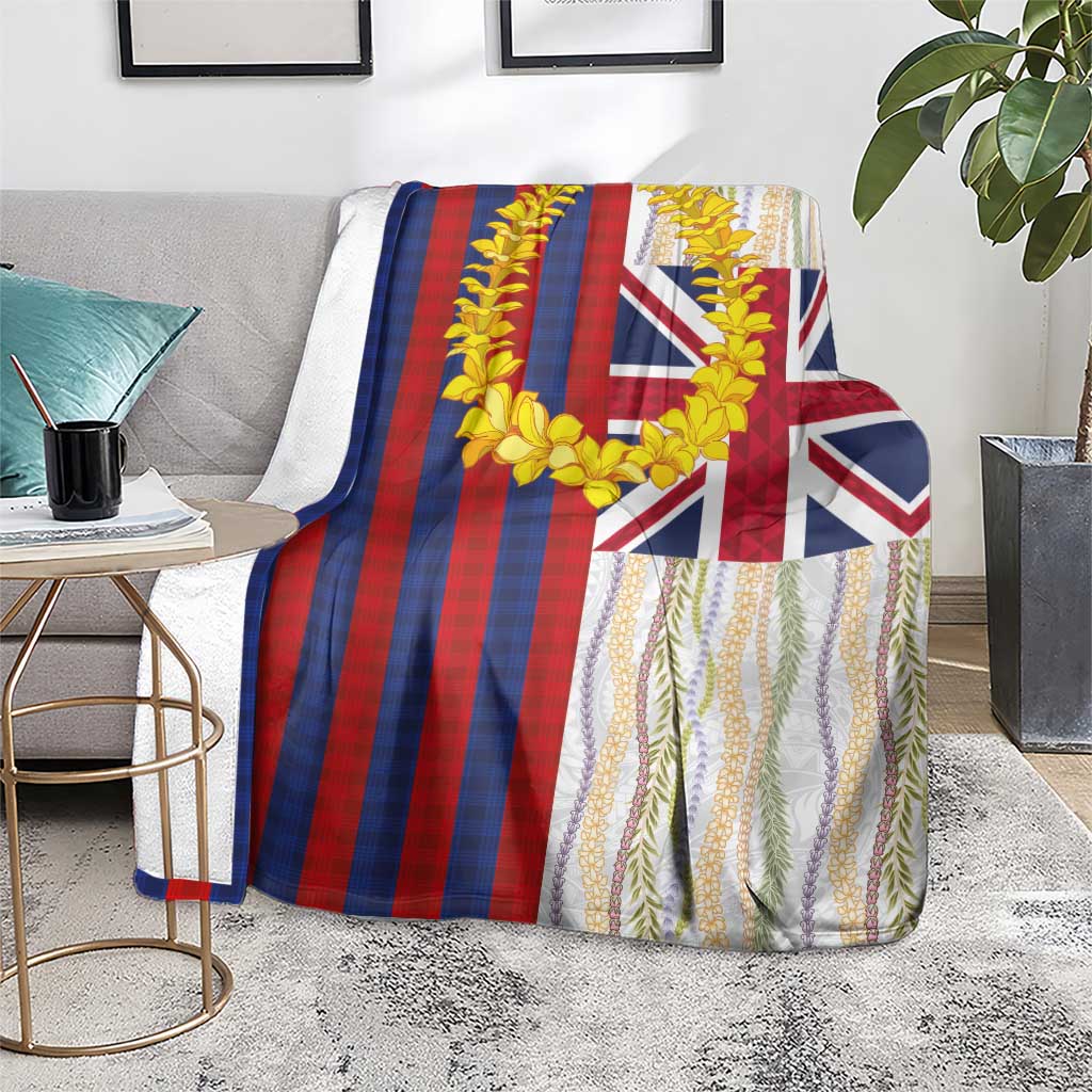 Hawaiian Tropical Plants Lei Blanket National Flag Style - Polynesian Pride
