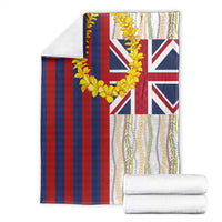 Hawaiian Tropical Plants Lei Blanket National Flag Style - Polynesian Pride