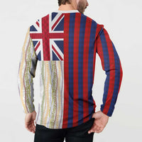 Hawaiian Tropical Plants Lei Button Sweatshirt National Flag Style - Polynesian Pride