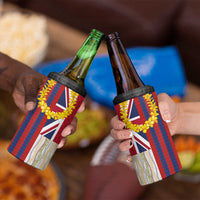 Hawaiian Tropical Plants Lei 4 in 1 Can Cooler Tumbler National Flag Style - Polynesian Pride