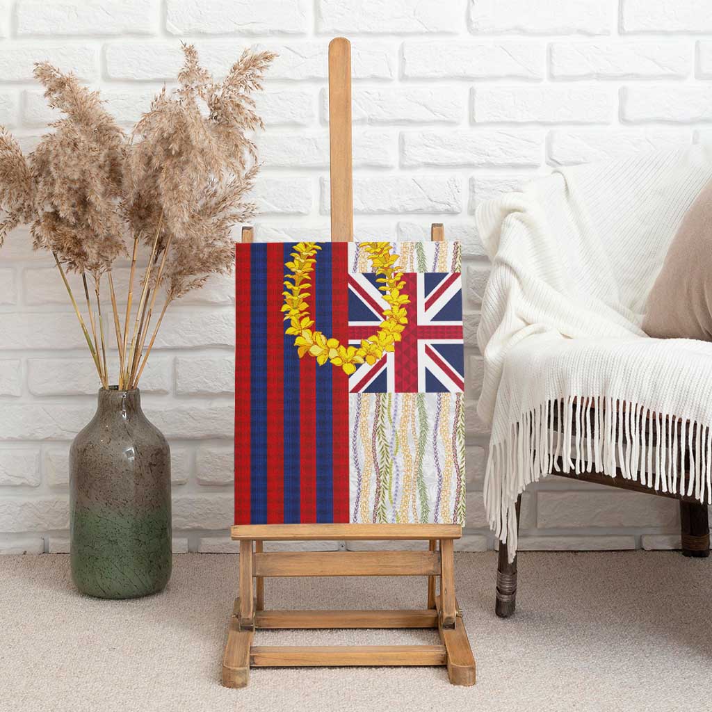 Hawaiian Tropical Plants Lei Canvas Wall Art National Flag Style - Polynesian Pride