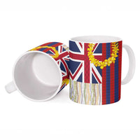 Hawaiian Tropical Plants Lei Ceramic Mug National Flag Style - Polynesian Pride