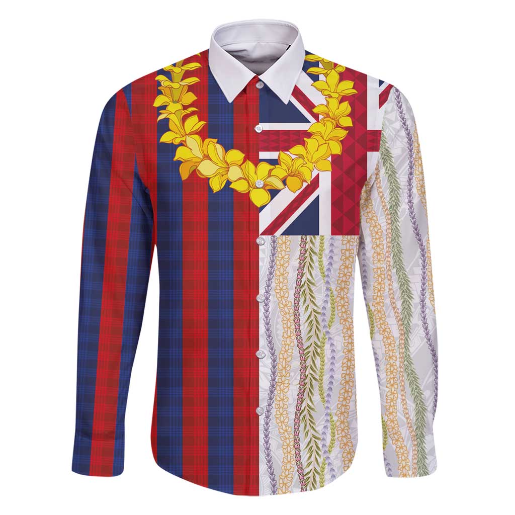 Hawaiian Tropical Plants Lei Family Matching Summer Maxi Dress and Hawaiian Shirt National Flag Style - Polynesian Pride