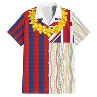 Hawaiian Tropical Plants Lei Hawaiian Shirt National Flag Style - Polynesian Pride