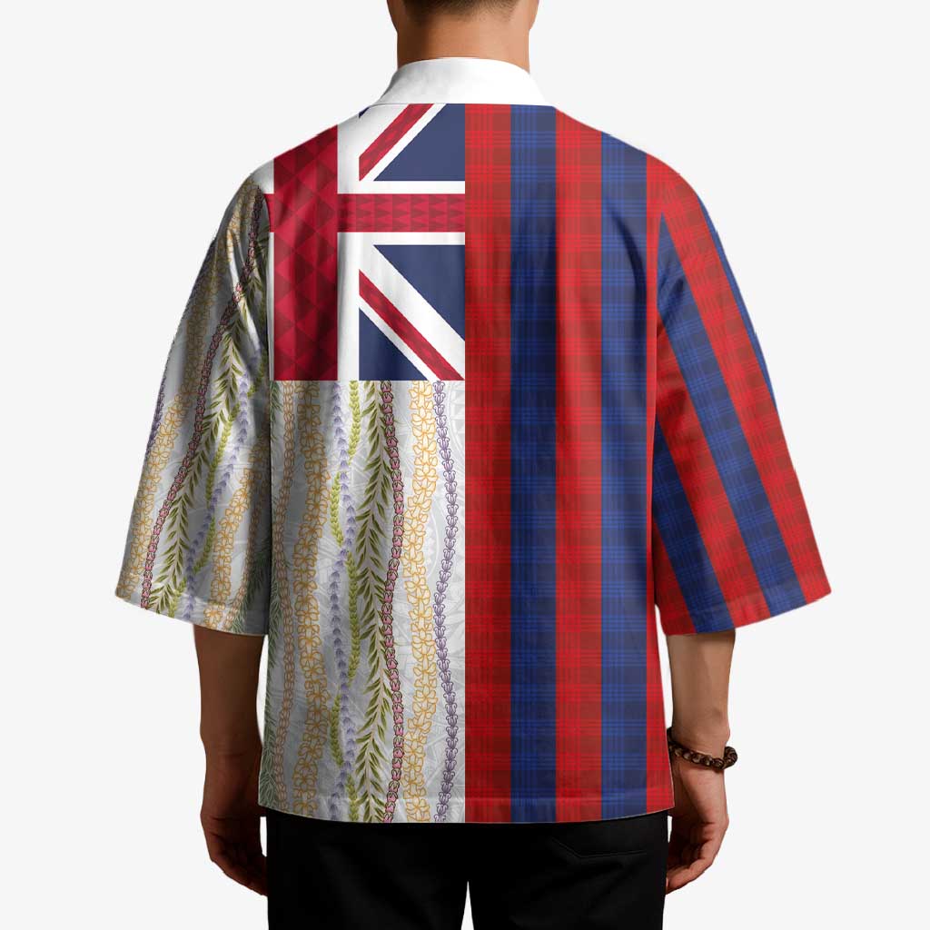 Hawaiian Tropical Plants Lei Kimono National Flag Style - Polynesian Pride