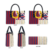 Hawaiian Tropical Plants Lei Leather Bag National Flag Style - Polynesian Pride