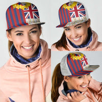 Hawaiian Tropical Plants Lei Mesh Trucker Cap National Flag Style - Polynesian Pride