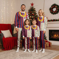 Hawaiian Tropical Plants Lei Christmas Pajama Set National Flag Style - Polynesian Pride