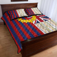 Hawaiian Tropical Plants Lei Quilt Bed Set National Flag Style - Polynesian Pride