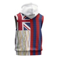 Hawaiian Tropical Plants Lei Sleeveless Zip Hoodie National Flag Style - Polynesian Pride
