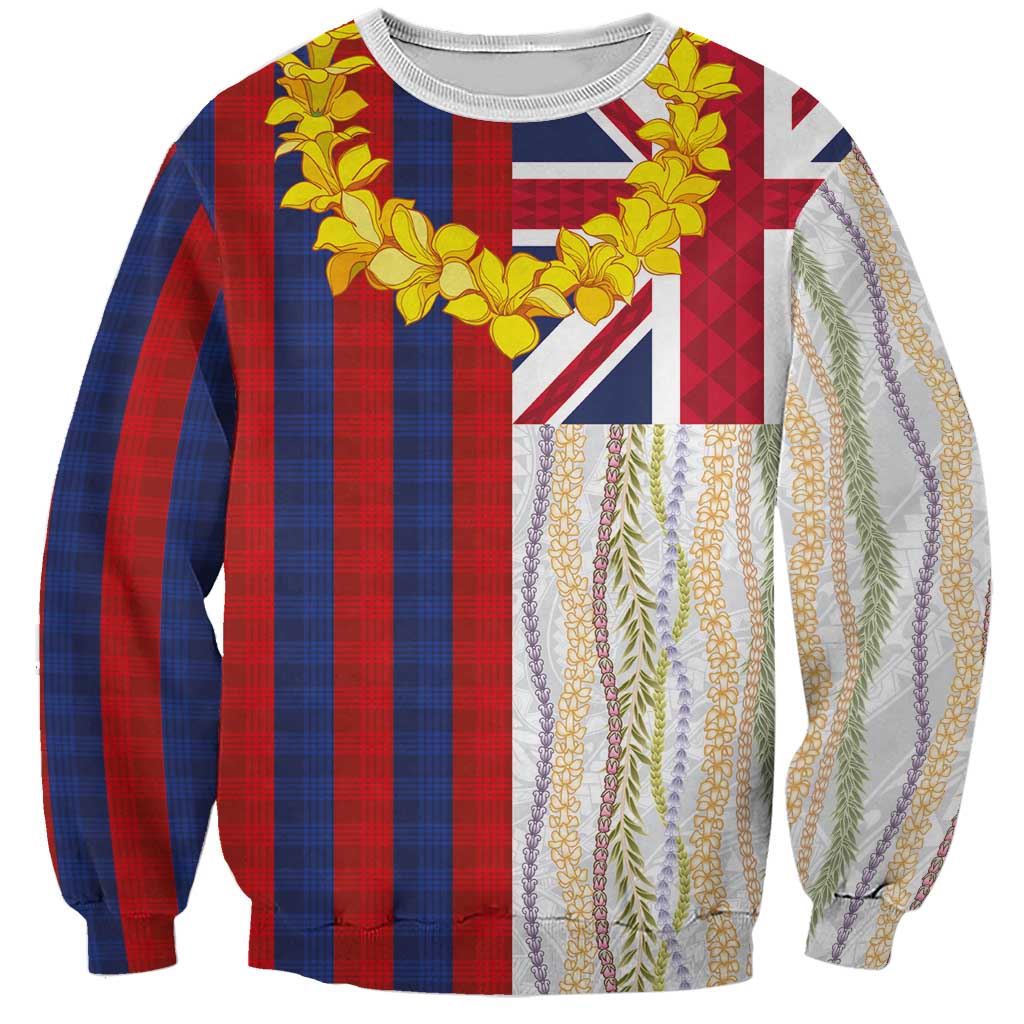 Hawaiian Tropical Plants Lei Sweatshirt National Flag Style - Polynesian Pride