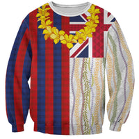 Hawaiian Tropical Plants Lei Sweatshirt National Flag Style - Polynesian Pride