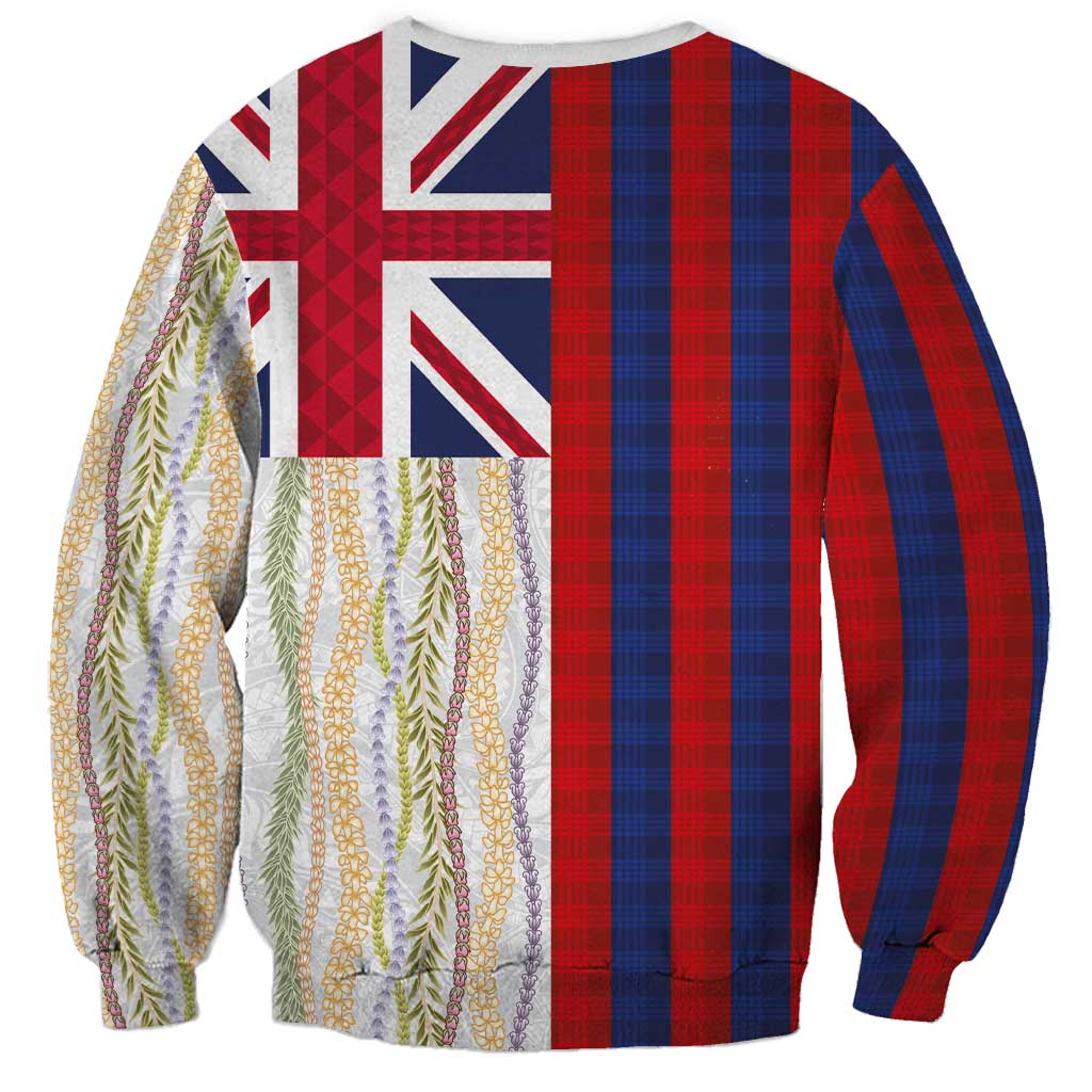 Hawaiian Tropical Plants Lei Sweatshirt National Flag Style - Polynesian Pride