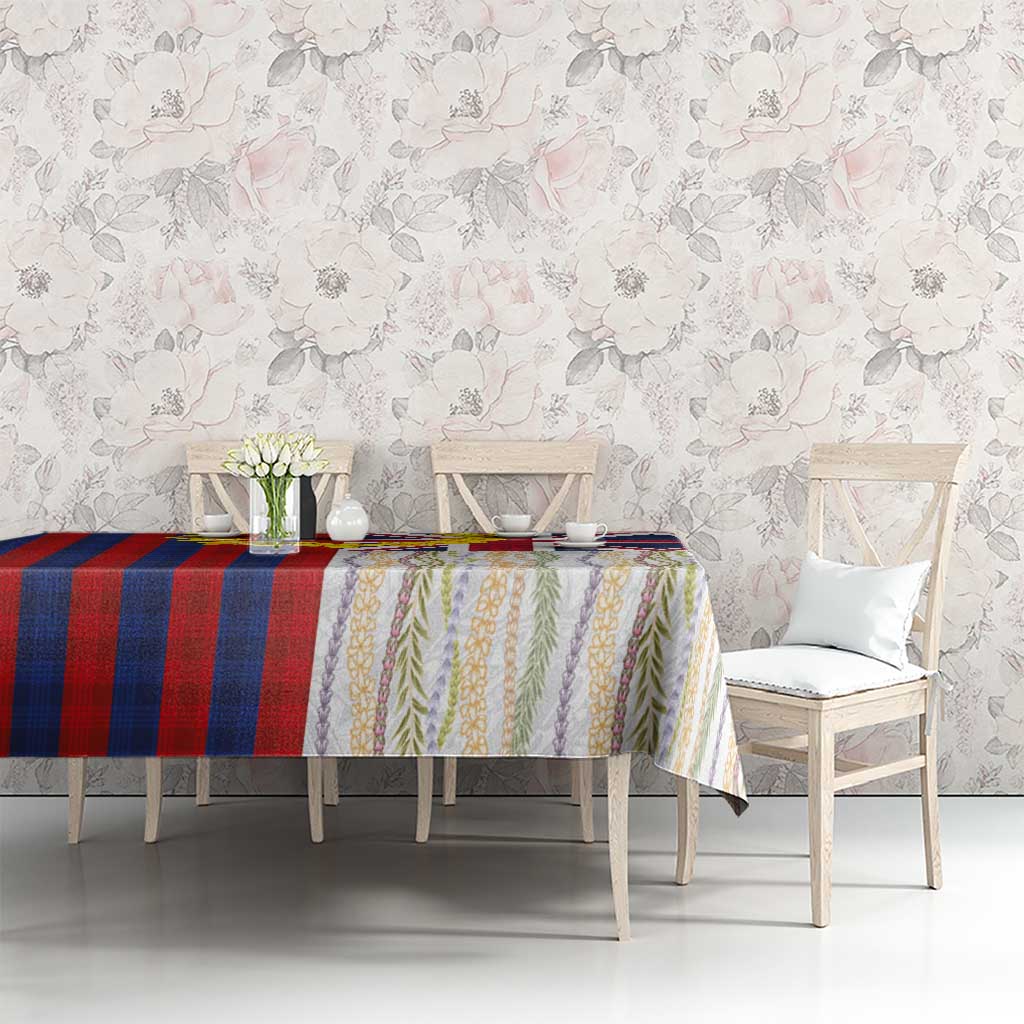 Hawaiian Tropical Plants Lei Tablecloth National Flag Style - Polynesian Pride