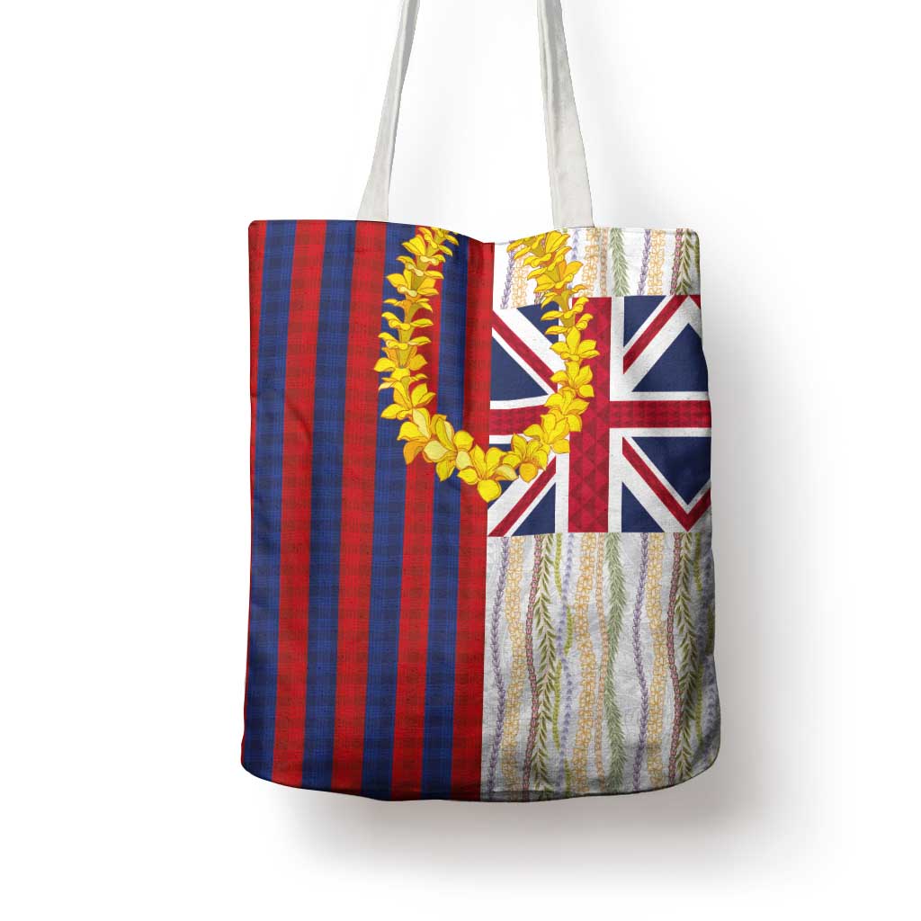 Hawaiian Tropical Plants Lei Tote Bag National Flag Style - Polynesian Pride