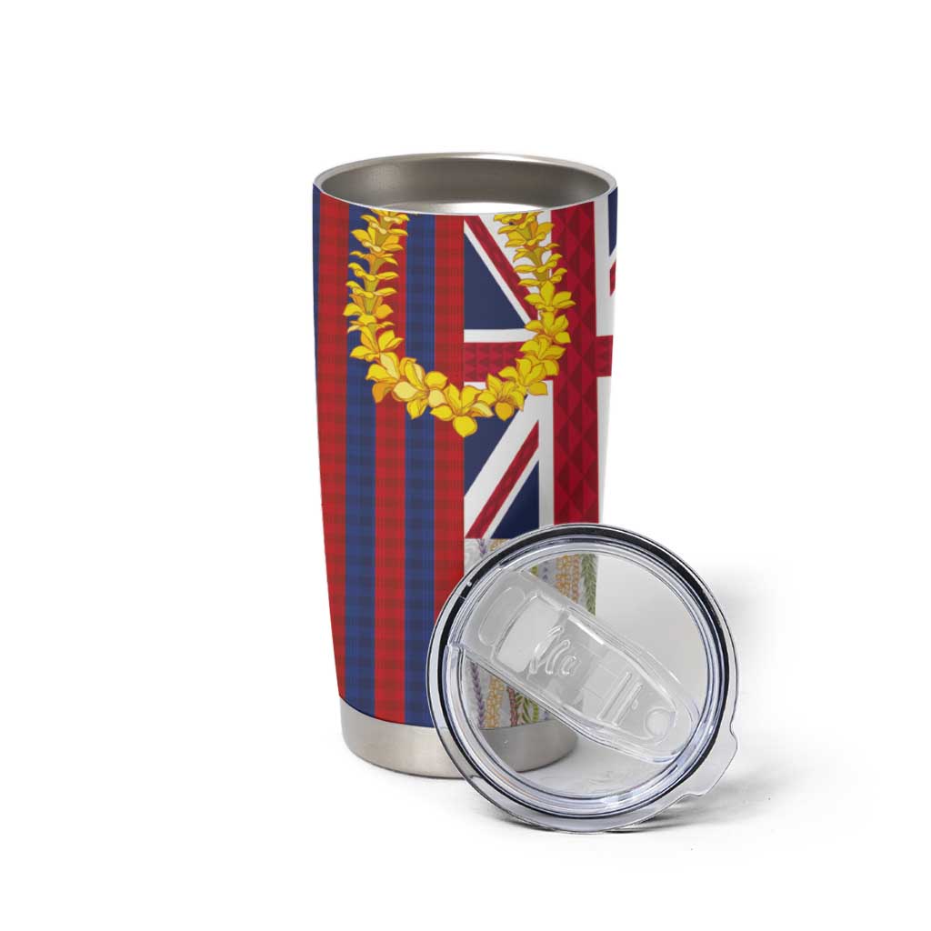 Hawaiian Tropical Plants Lei Tumbler Cup National Flag Style - Polynesian Pride