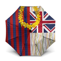 Hawaiian Tropical Plants Lei Umbrella National Flag Style - Polynesian Pride