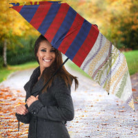 Hawaiian Tropical Plants Lei Umbrella National Flag Style - Polynesian Pride