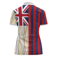 Hawaiian Tropical Plants Lei Women Polo Shirt National Flag Style - Polynesian Pride