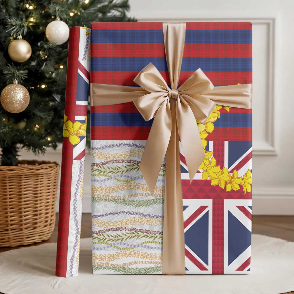 Hawaiian Tropical Plants Lei Wrapping Paper National Flag Style - Polynesian Pride