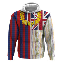 Hawaiian Tropical Plants Lei Zip Hoodie National Flag Style - Polynesian Pride
