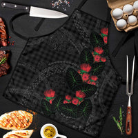 Hawaiian Kakau Art Apron Taro Leaves with Ohia Lehua and Pakala Pattern - Polynesian Pride