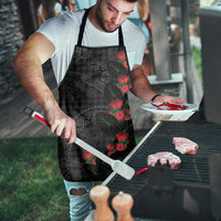 Hawaiian Kakau Art Apron Taro Leaves with Ohia Lehua and Pakala Pattern - Polynesian Pride