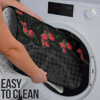 Hawaiian Kakau Art Bathroom Set Taro Leaves with Ohia Lehua and Pakala Pattern - Polynesian Pride