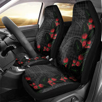 Hawaiian Kakau Art Car Seat Cover Taro Leaves with Ohia Lehua and Pakala Pattern - Polynesian Pride