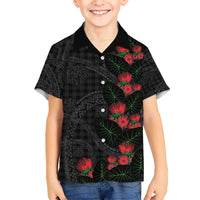 Hawaiian Kakau Art Hawaiian Shirt Taro Leaves with Ohia Lehua and Pakala Pattern - Polynesian Pride