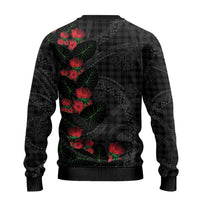 Hawaiian Kakau Art Ugly Christmas Sweater Taro Leaves with Ohia Lehua and Pakala Pattern - Polynesian Pride