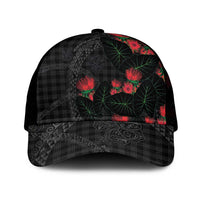 Hawaiian Kakau Art Mesh Trucker Cap Taro Leaves with Ohia Lehua and Pakala Pattern - Polynesian Pride