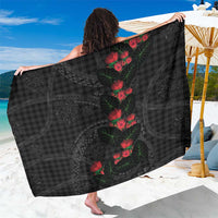 Hawaiian Kakau Art Sarong Taro Leaves with Ohia Lehua and Pakala Pattern - Polynesian Pride
