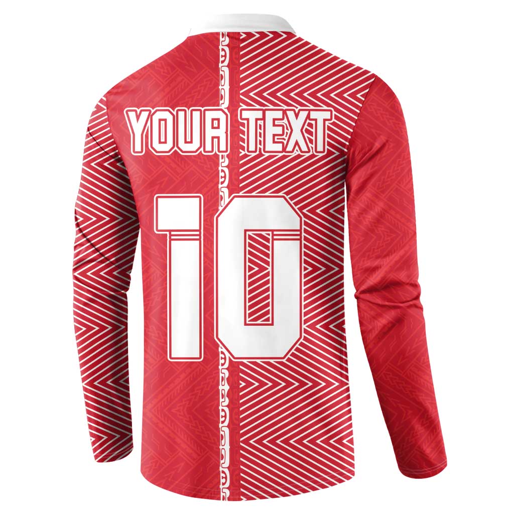 Custom Tahiti Football-Iron Warriors Button Sweatshirt LT03 - Polynesian Pride