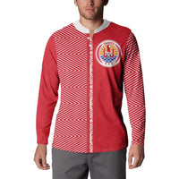 Custom Tahiti Football-Iron Warriors Button Sweatshirt LT03 - Polynesian Pride