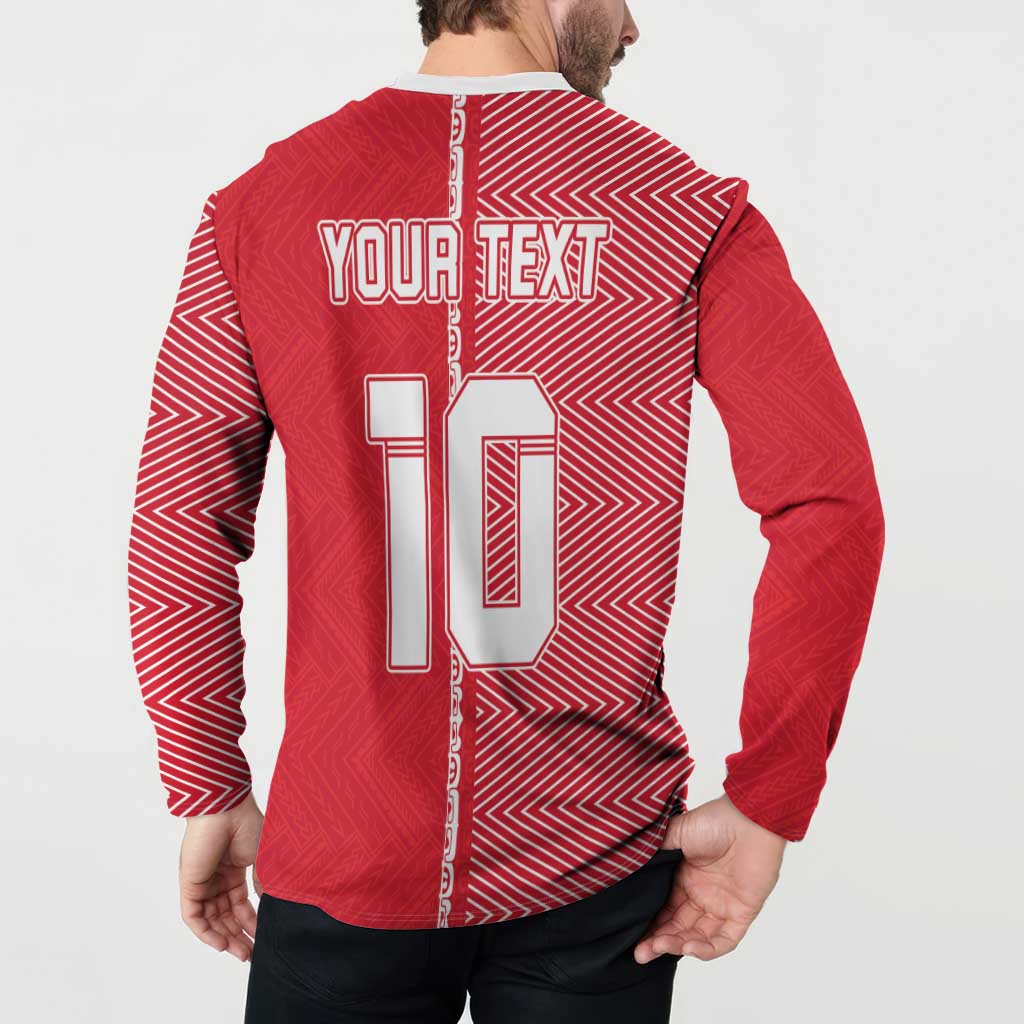 Custom Tahiti Football-Iron Warriors Button Sweatshirt LT03 - Polynesian Pride