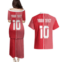 Custom Tahiti Football-Iron Warriors Couples Matching Puletasi and Hawaiian Shirt LT03 - Polynesian Pride