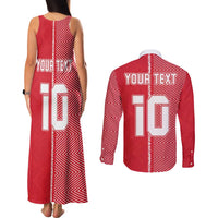 Custom Tahiti Football-Iron Warriors Couples Matching Tank Maxi Dress and Long Sleeve Button Shirt LT03 - Polynesian Pride