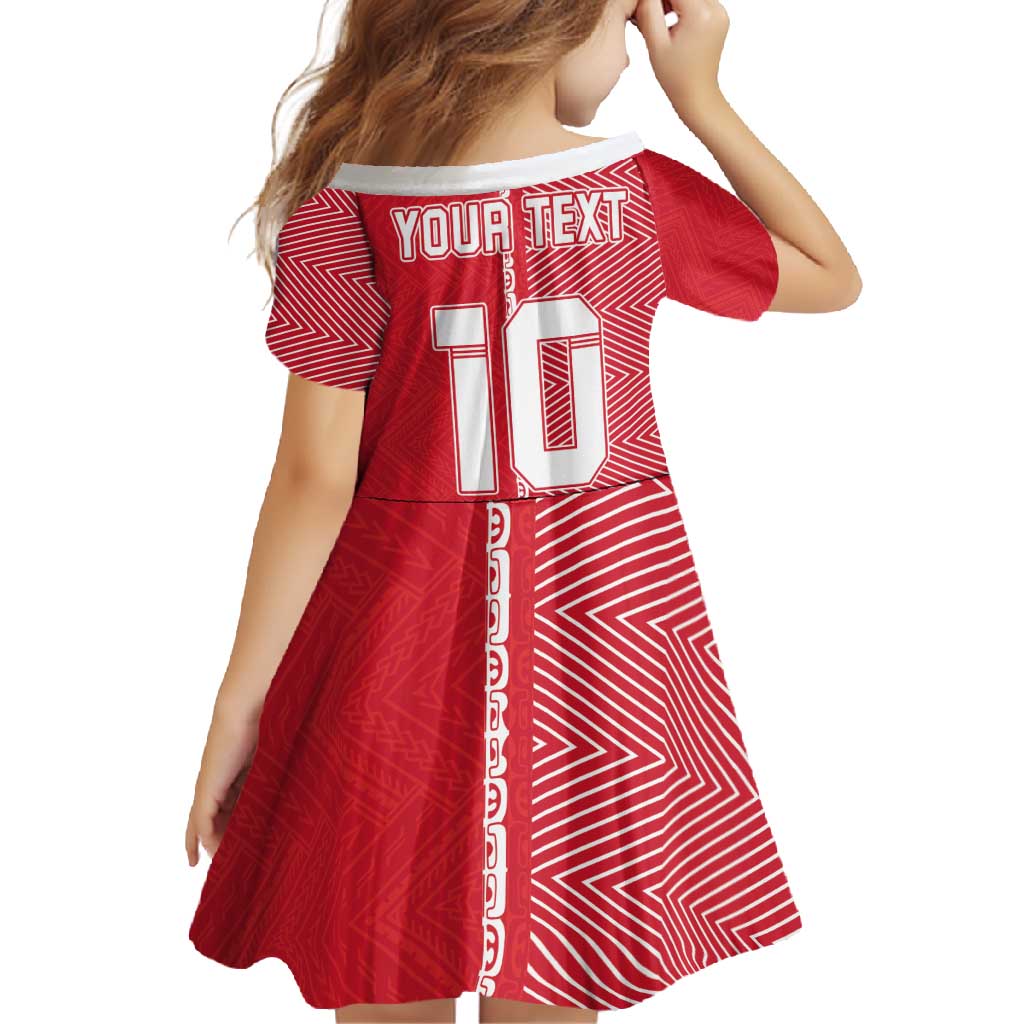 Custom Tahiti Football-Iron Warriors Family Matching Long Sleeve Bodycon Dress and Hawaiian Shirt LT03 - Polynesian Pride