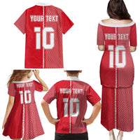 Custom Tahiti Football-Iron Warriors Family Matching Puletasi and Hawaiian Shirt